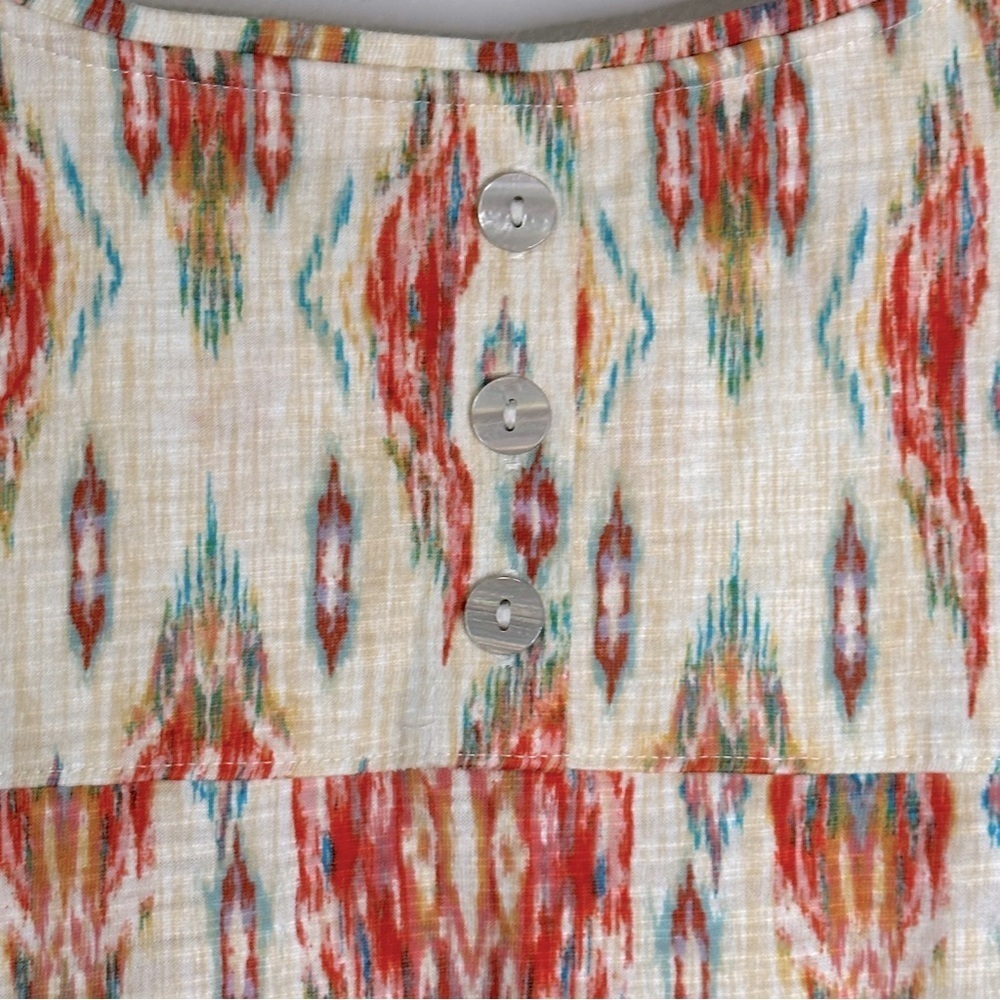 Chico’s Petite Ikat Button-Back Slub Tee Vanity Size 3/US XL #570308662 - Picture 8 of 12